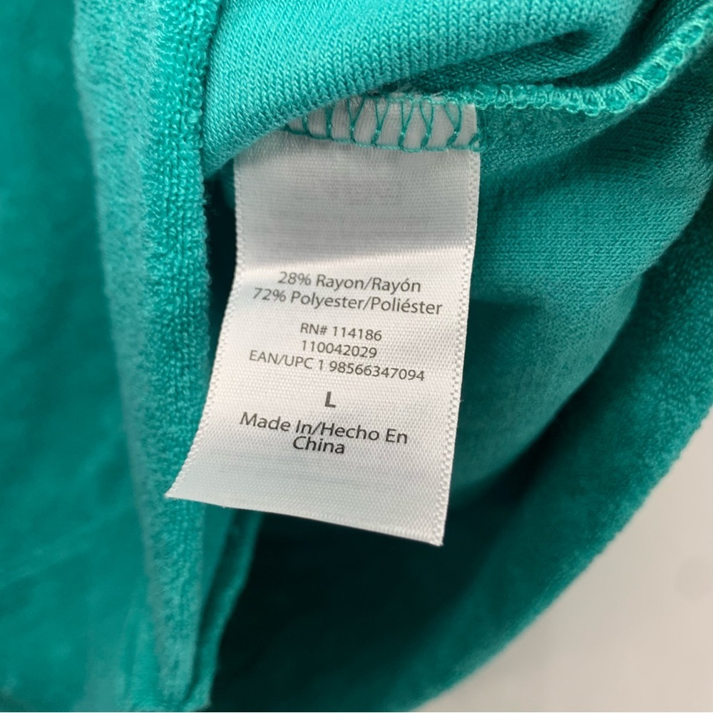 NWT Juicy Couture Terrycloth Coastal Teal Short Sleeve Hoodie & Shorts, size L - Picture 8 of 16